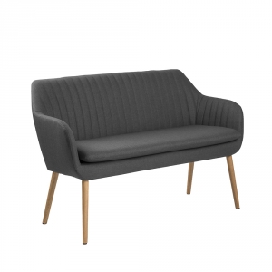 Jídelní lavice Milla, 130 cm, tm. šedá