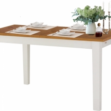 Jídelní stůl Disa, 160 cm, bílá / borovice - 1