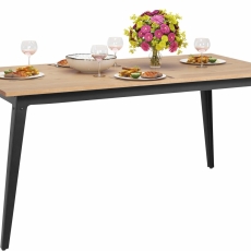 Jídelní stůl Milt, 160 cm, borovice / černá - 4