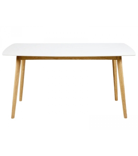 Jídelní stůl Nagy, 150 cm, bílá/dub