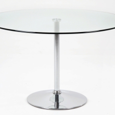 Jídelní stůl Organic kulatý 100 cm, čiré sklo - 1