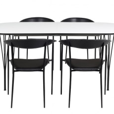 Jídelní stůl Polo, 180 cm, černé nohy - 5