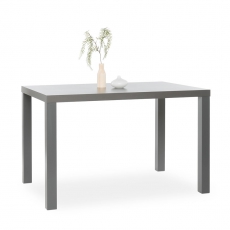Jídelní stůl Priscilla, 120 cm, šedá lesk - 2