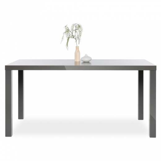 Jídelní stůl Priscilla, 160 cm, šedá lesk - 1