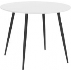 Jídelní stůl Rex, 100 cm, bílá / černá