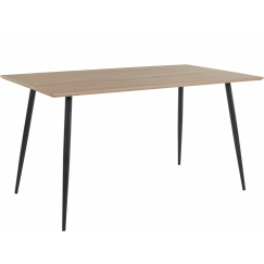 Jídelní stůl Rex, 140 cm, dub / černá