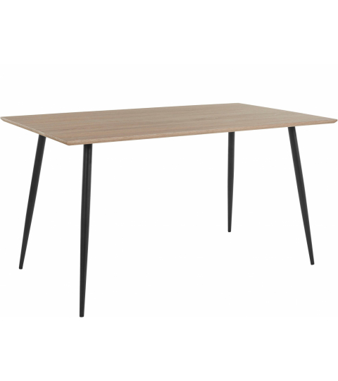Jídelní stůl Rex, 140 cm, dub / černá