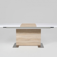 Jídelní stůl rozkládací Hardy, 210 cm, bílá/dub - 1