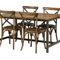 Jídelní stůl s dřevěnou deskou Harvest, 180 cm - 2