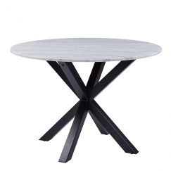 Jídelní stůl Skyline, 110 cm, mramor/černá