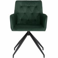 Jídelní židle Aashay (SADA 2 ks), samet, zelená - 2