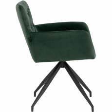 Jídelní židle Aashay (SADA 2 ks), samet, zelená - 3