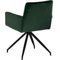Jídelní židle Aashay (SADA 2 ks), samet, zelená - 5