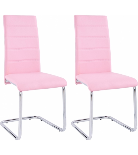 Jídelní židle Aber (SET 4 ks), růžová