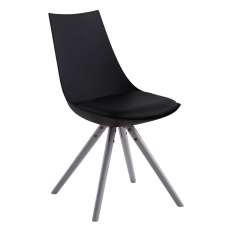 Jídelní židle Alba kůže, šedé nohy - 2