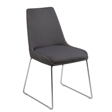 Jídelní židle Alicia (SET 2 ks), tm. šedá - 1