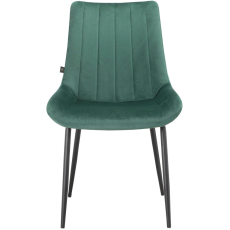Jídelní židle Alzira (SET 2 ks), samet, zelená - 2