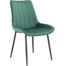 Jídelní židle Alzira (SET 2 ks), samet, zelená - 4