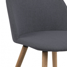 Jídelní židle Aneta (SET 2 ks), tmavě šedá - 3