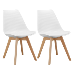 Jídelní židle Armin (SET 2 ks), plast, bílá