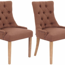 Jídelní židle Arton (SET 2 ks), hnědá / přírodní dřevo - 1