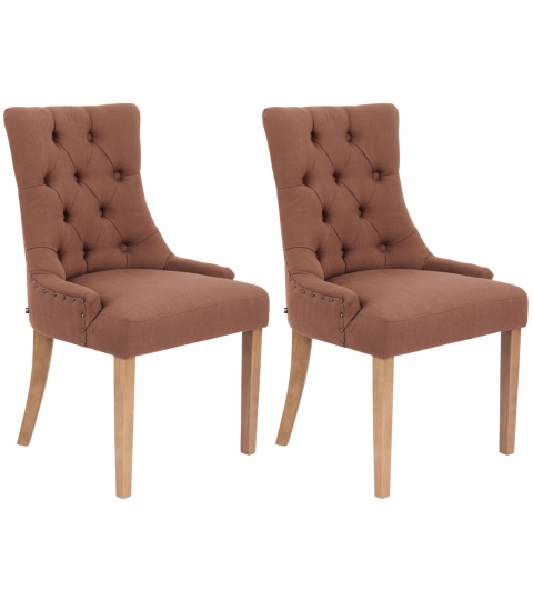 Jídelní židle Arton (SET 2 ks), hnědá / přírodní dřevo