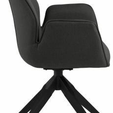 Jídelní židle Aura, tkanina, tmavě šedá - 3
