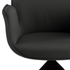 Jídelní židle Aura, tkanina, tmavě šedá - 5