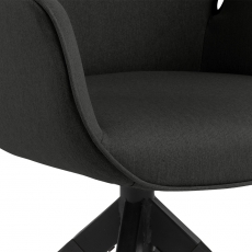 Jídelní židle Aura, tkanina, tmavě šedá - 7