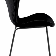 Jídelní židle Batilda (SET 2ks), tkanina, černá - 2