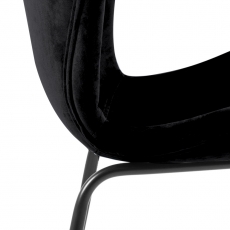 Jídelní židle Batilda (SET 2ks), tkanina, černá - 7