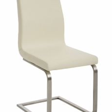 Jídelní židle Belfort, syntetická kůže, krémová - 1