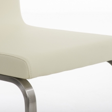 Jídelní židle Belfort, syntetická kůže, krémová - 5