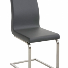 Jídelní židle Belfort, syntetická kůže, šedá - 1