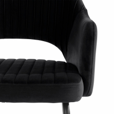 Jídelní židle Bentley (SADA 2 ks), samet, černá - 6