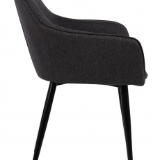 Jídelní židle Boise, textil, černá - 3
