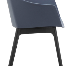 Jídelní židle Bora (SET 2 ks), plast, modrá - 3