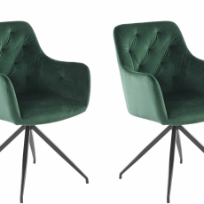 Jídelní židle Calvin (SET 2 ks), zelená - 3