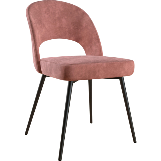 Jídelní židle Chantal, samet, růžová - 1
