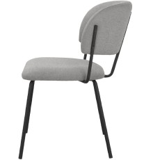 Jídelní židle Claudia (SET 2 ks), textil, světle šedá - 3