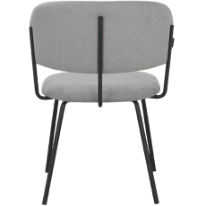 Jídelní židle Claudia (SET 2 ks), textil, světle šedá - 5