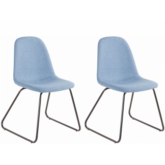 Jídelní židle Colom (SET 2 ks), světle modrá