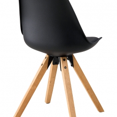 Jídelní židle Damian (SET 2 ks), dřevo/černá - 5