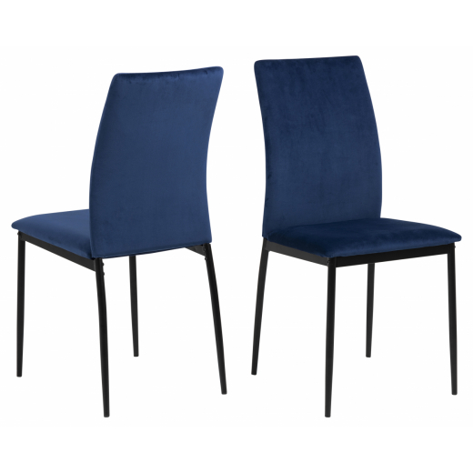 Jídelní židle Demina (SET 4 ks), tmavě modrá - 1