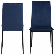 Jídelní židle Demina (SET 4 ks), tmavě modrá - 4