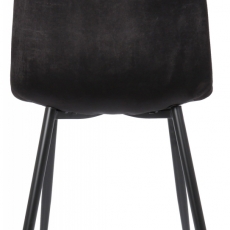 Jídelní židle Dijon, samet, černá - 4