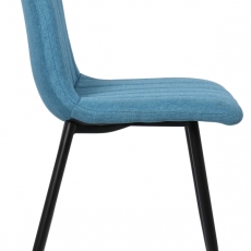 Jídelní židle Dijon, textil, modrá - 3