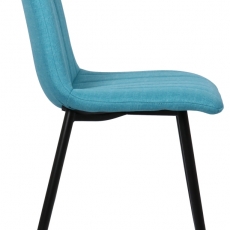 Jídelní židle Dijon, textil, tyrkysová - 3
