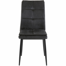 Jídelní židle Dina (SADA 2 ks), syntetická kůže, antracitová - 2