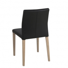 Jídelní židle Dita (SET 2 ks), černá kůže - 4